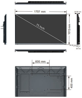 H6C 75 Duim Slimme Raad UHD 20 het Comité van het Puntentouche screen Interactieve OEM Fabriek